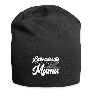 Labradoodle Hund - Jersey-Beanie - Schwarz - Vorne