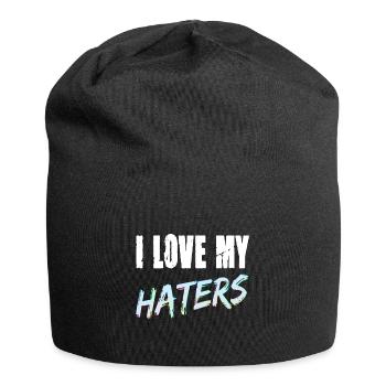 I Love My Haters für Männer und Fauen - Jersey-Beanie - Schwarz - Vorne