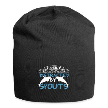 Marine mammals for orca watching and humpback whale - Jersey Beanie - black - Front