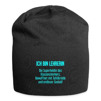Lehrerin - Die Superheldin des Klassenzimmers! - Jersey-Beanie - Schwarz - Vorne