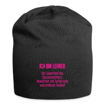 Lehrer - Der Superheld des Klassenzimmers! - Jersey-Beanie - Schwarz - Vorne