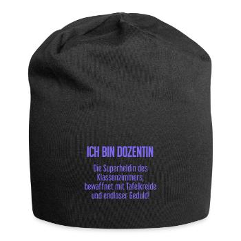 Dozentin - Die Superheldin des Klassenzimmers! - Jersey-Beanie - Schwarz - Vorne