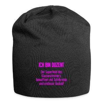 Dozent - Der Superheld des Klassenzimmers! - Jersey-Beanie - Schwarz - Vorne