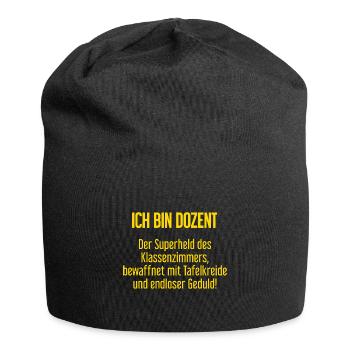 Dozent - Der Superheld des Klassenzimmers! - Jersey-Beanie - Schwarz - Vorne