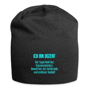 Dozent - Der Superheld des Klassenzimmers! - Jersey-Beanie - Schwarz - Vorne
