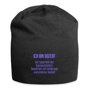 Dozent - Der Superheld des Klassenzimmers! - Jersey-Beanie - Schwarz - Vorne