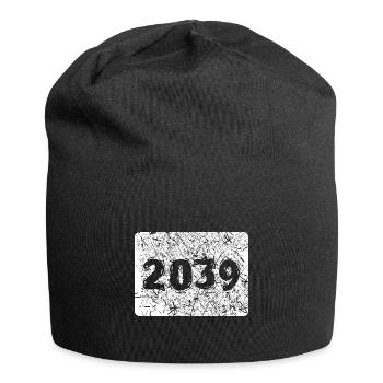 Zahl 2039 - Jersey-Beanie - Schwarz - Vorne