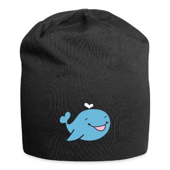 Wal - Jersey-Beanie - Schwarz - Vorne
