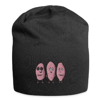 Légumes-racines de patates douces - Bonnet en jersey - noir - Devant