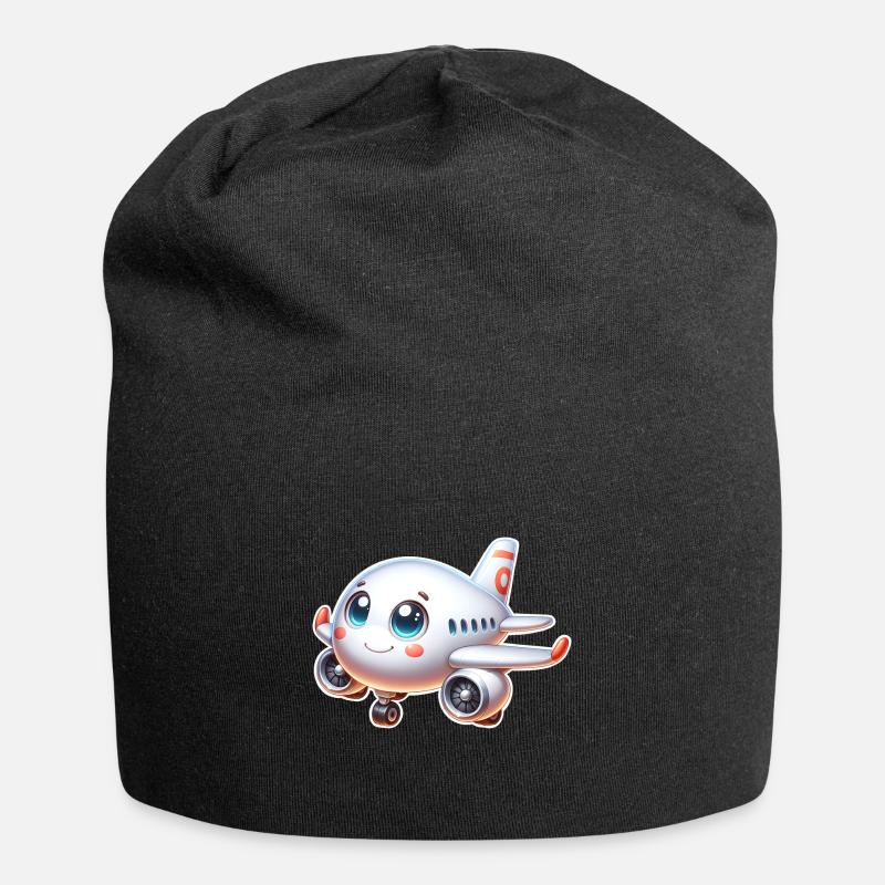 Airplane - Jersey Beanie - black