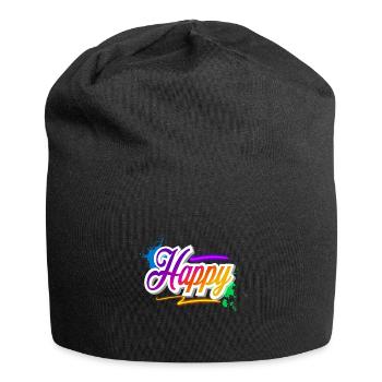 Happy - Jersey-Beanie - Schwarz - Vorne