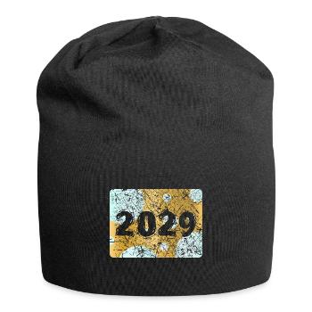 Zahl 2029 - Jersey-Beanie - Schwarz - Vorne