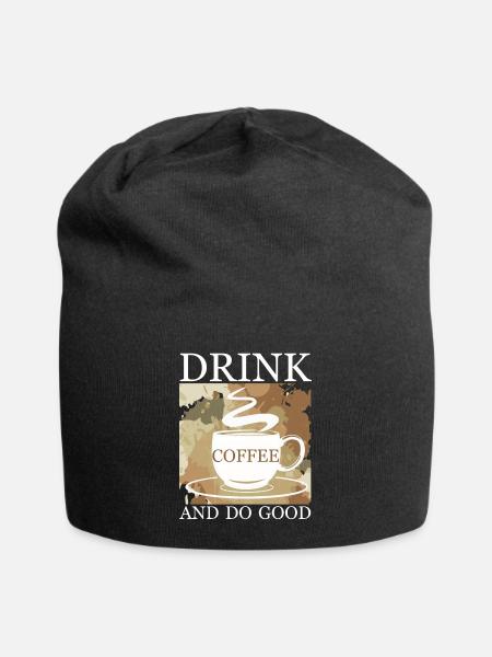 Muntermachender Kaffee Mittagspause - Jersey-Beanie - Schwarz