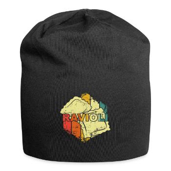 Ravioli Nudeln - Jersey-Beanie - Schwarz - Vorne