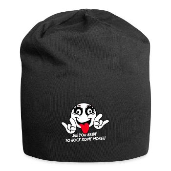 Rocker Hard Rock E-Gitarre Konzert Geschenk - Jersey-Beanie - Schwarz - Vorne