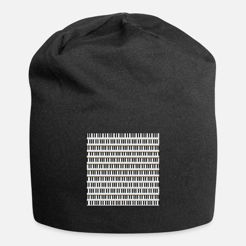 Clavier de piano - Bonnet en jersey - noir