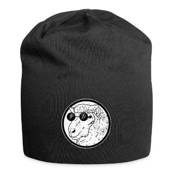 Schaf Vieh Sonnenbrille Ziege Geschenk - Jersey-Beanie - Schwarz - Vorne
