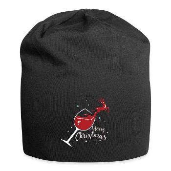 Christmas wine - Jersey Beanie - black - Front