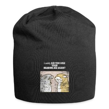 Cats Hearing Aid Hearing Aid Acoustician Gift - Jersey Beanie - black - Front