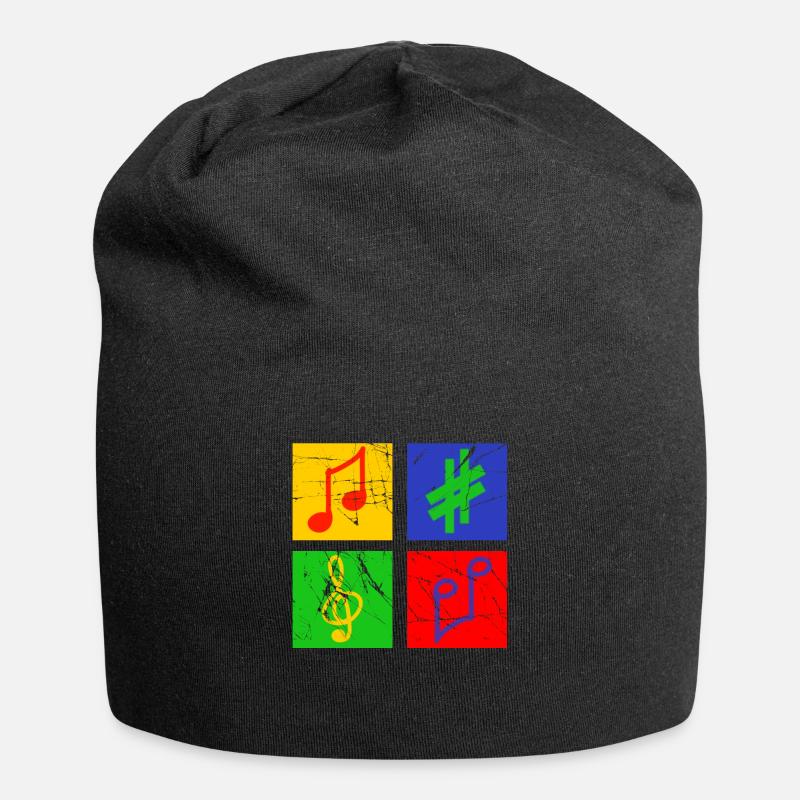 Musik - Jersey-Beanie - Schwarz