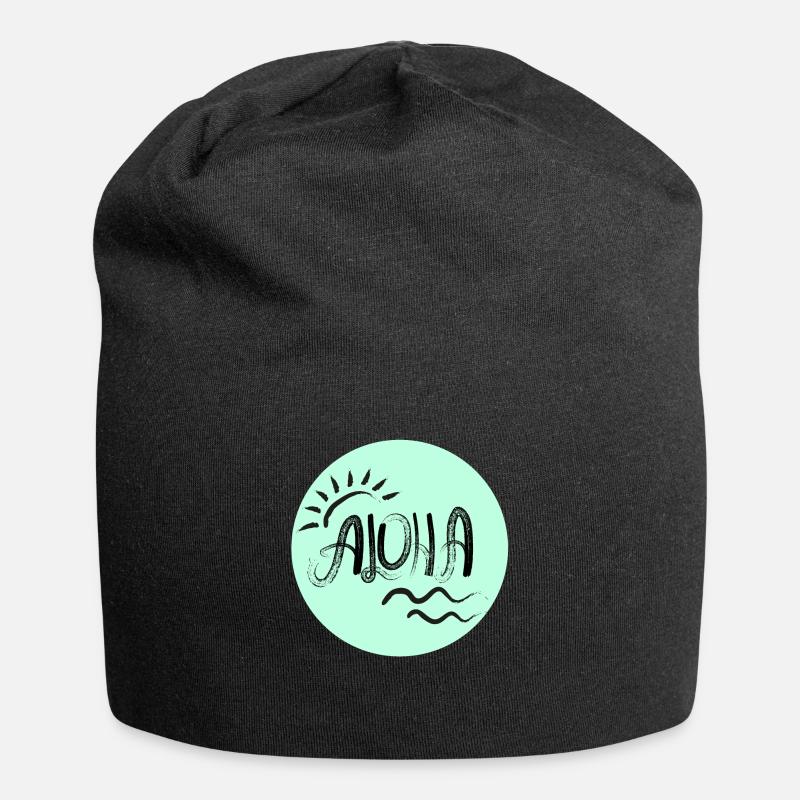 Aloha - Jersey-Beanie - Schwarz