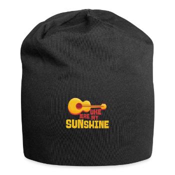 Uke Are My Sunshine - Funny Guitar Ukulele Gift - Jersey Beanie - black - Front