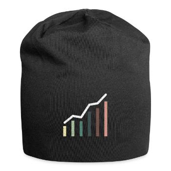 Aktien - Jersey-Beanie - Schwarz - Vorne