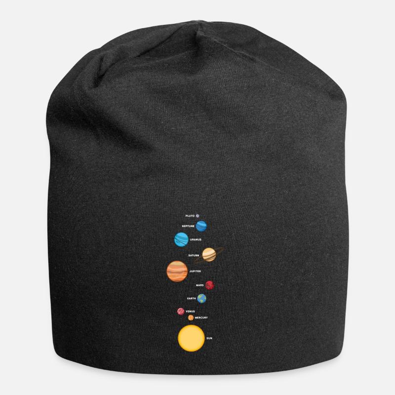 Système solaire - Bonnet en jersey - noir
