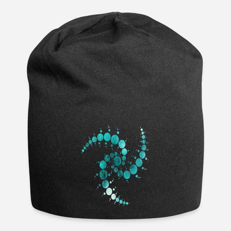 Cercles de grains - Bonnet en jersey - noir