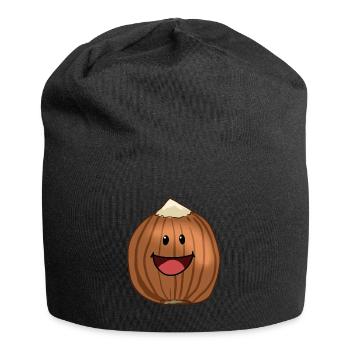 Haselnuss Nuss Nüsse Nahrung Veganer - Jersey-Beanie - Schwarz - Vorne