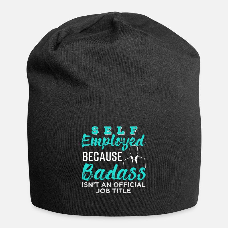 Selbstständig - Jersey-Beanie - Schwarz