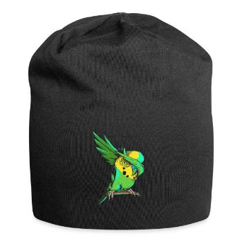 Dabbing Budgie - Funny Dab Budgerigar Owner Gift - Jersey Beanie - black - Front