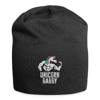 Unicorn Daddy - Funny Fitness Gym Rainbow Dad Gift - Jersey Beanie - black - Front