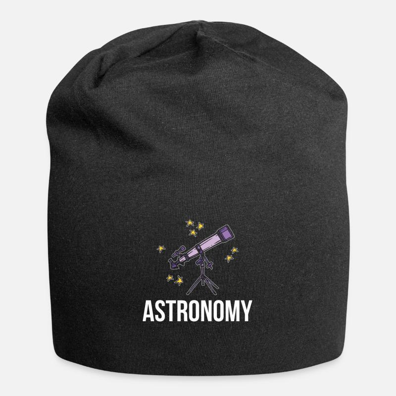 Astronomie - Jersey-Beanie - Schwarz