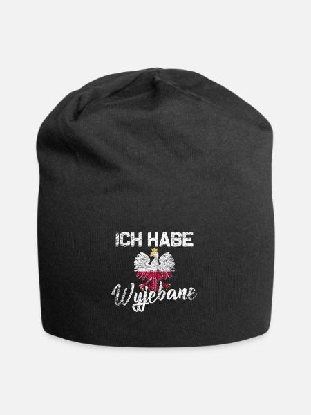 Polen Wyjebane Spruch - Jersey-Beanie - Schwarz