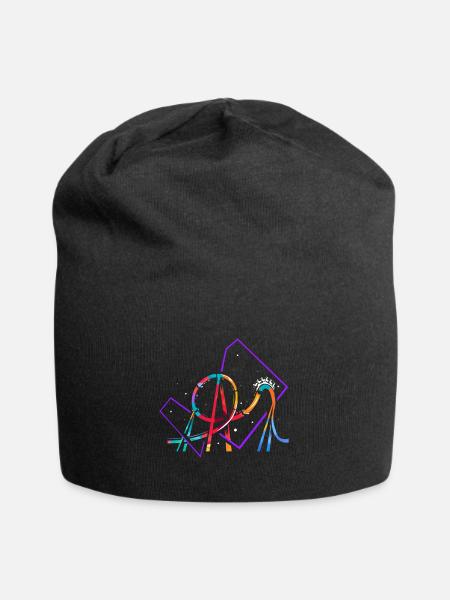 Achterbahn Polygon - Jersey-Beanie - Schwarz