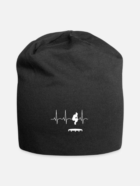 Trampolin Herzschlag - Jersey-Beanie - Schwarz