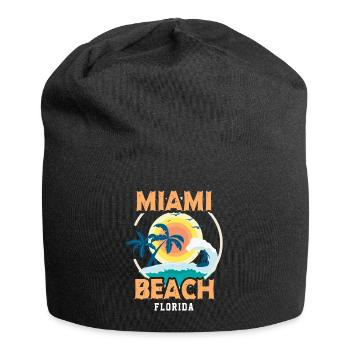 Retro cooles Miami Beach-Andenken-Geschenk Florida - Jersey-Beanie - Schwarz - Vorne