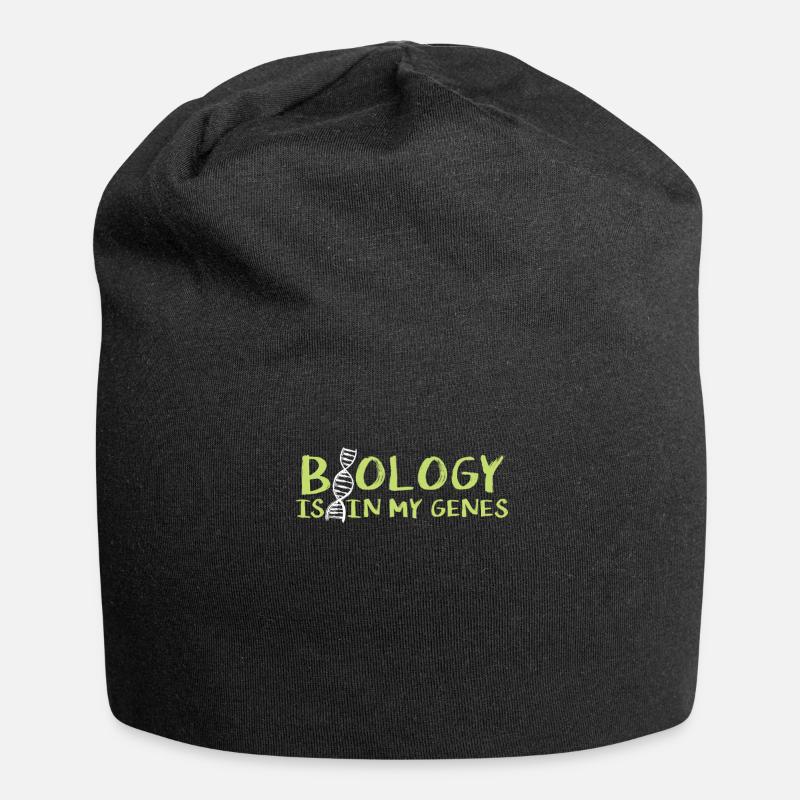 Biology DNA Molecule Science Gift - Jersey Beanie - black