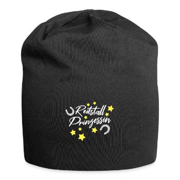 Reitstallprinzessin - Jersey-Beanie - Schwarz - Vorne
