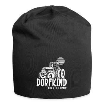 Dorfkind Sprüche design von Dorfkind Acker by - Jersey Beanie - black - Front