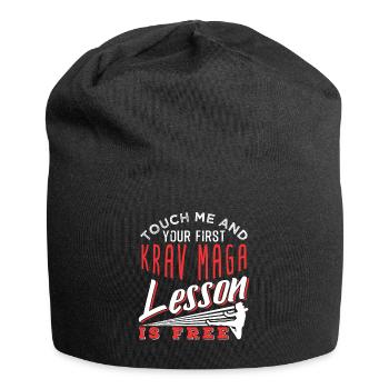 Krav Maga - Jersey-Beanie - Schwarz - Vorne