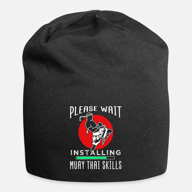 Muay Thai - Jersey-Beanie - Schwarz