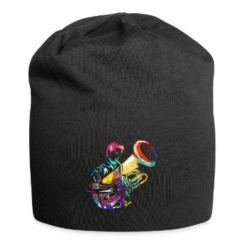 Tuba Gift - Jersey Beanie - black - Front
