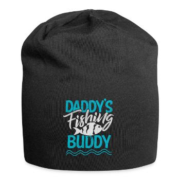 Fishing Dad T-Shirt Daddy's Fishing Buddy Gift - Jersey Beanie - black - Front