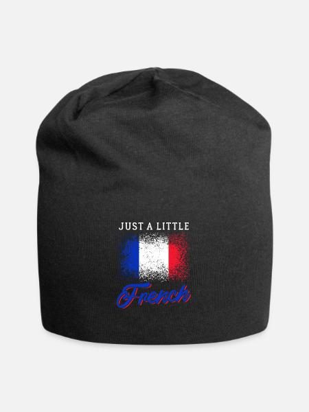 Frankreich - Jersey-Beanie - Schwarz