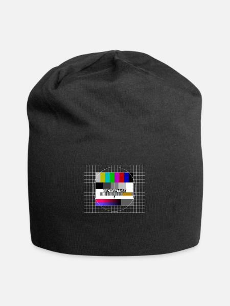 Testbild Sendepause - Jersey-Beanie - Schwarz