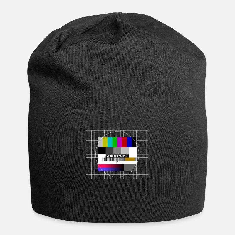 Testbild Sendepause - Jersey-Beanie - Schwarz