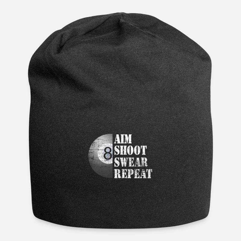 Billard - Jersey-Beanie - Schwarz