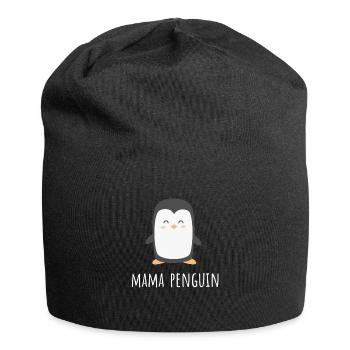 Penguin Mama - Funny Cute Mom Gift - Jersey-Beanie - Schwarz - Vorne